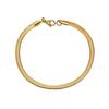 Pulseras de Moda Europea y Americana de Acero Inoxidable para Mujer Celebridad de Internet Popular 3mm/4mm/5mm Pulsera de Cadena de Serpiente Plana Joyería al Por Mayor
