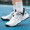 Zapatos Deportivos, Moda Transfronteriza, Zapatos Casuales para Exteriores de Bádminton, Transpirables Antideslizantes para Correr, Zapatos Profesionales de Entrenamiento para Hombre, Blanco y Azul