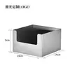 Caja de Pajillas Comercial de Acero Inoxidable, Caja para Cucharas, Caja para Servilletas, Caja de Almacenamiento para Tienda de Té con Leche, Contenedor para Pajillas, Caja para Pajillas de Café