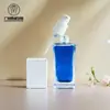 Direto da fábrica 30ml quadrado transparente base líquida com pump sub-embalagem maquiagem frasco de vidro frasco de loção frasco quadrado para creme de proteção