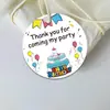Obrigado por me acompanhar no meu cartão de aniversário bebê lua cheia cartão presente de aniversário decoração tag cartão