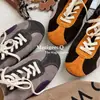 Zapatillas de entrenamiento alemanas con bloques de color estilo TikTok para mujer, zapatillas casuales con estampado de leopardo, zapatillas de nicho ligeras y de suela blanda, de moda para mujer