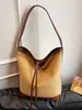 Bolso de Hombro Individual de Gamuza Escarchada de Gran Capacidad con Textura Retro de Nueva Moda Transfronterizo Bolso Cubo de Alta Gama para Mujeres Viajeras