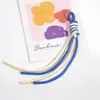 Pulseira Cordão de Nó Espiral Duas Cores Cordão para Celular Chaveiro Arco-Íris Masculino e Feminino Corda Anti-Perda para Celular Acessórios Venda por Atacado