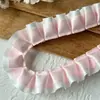 Acessórios de Renda Plissada com Bolinhas Pretas e Rosas de Camada Dupla Material DIY Feito à Mão Tábua de Pintura Fita Acessórios de Cabelo Material para Caderno Decorativo