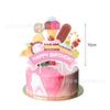 Conjunto de Festa de Aniversário Donut Pratos de Papel Copos de Papel Guardanapos Toalha de Mesa Talheres Descartáveis Banner Toppers de Bolo Decorações