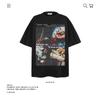 Camiseta de Manga Corta con Estampado de Personaje de Marca Trendy de Hip-hop Estilo Americano para Hombre Oversize Holgada Primavera y Verano Nueva Camisa de Media Manga para Pareja