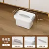 Caixa de armazenamento espessa para casa, plástico estilo creme, armazenamento de grande capacidade, organizador de roupas com tampa, caixa de armazenamento de mesa