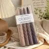 Velas Giratorias Coloridas Transfronterizas de 8 Pulgadas para Decoración de Mesas de Boda Festivas y Decoraciones de Mesa para Crear una Atmósfera Cálida