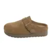 Zapatillas de casa cerradas estilo Birkenstock retro de suela gruesa y versátiles para mujer, nueva moda otoño 2026, sandalias Birkenstock sin cordones