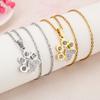 Moda japonesa y coreana lindo gatito acero de titanio colgante de diamante venta al por mayor electrochapado oro de 18K Collar de garra de Meow lindo para mujer