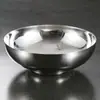 Estilo Coreano Acero Inoxidable Capa Única Tazón para Fideos Fríos Tazón Dorado para Ramen Tazón para Bibimbap Tazón de Sopa para el Hogar Tazón para Fideos Instantáneos Tazón para Ensalada de Frutas