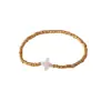 Pulsera Nueva de Bolitas Pequeñas Doradas 2025 para Mujer Chapada en Cobre Oro Real 18K Corazón Luna Suministro Transfronterizo Venta al por Mayor