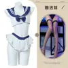 Qiaozi Lencería Sexy Lencería Sexy Sin Quitarse Lencería Dividida Uniforme JK Juego de Rol Traje Sexy 461