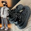 Zapatos para Niños Color Retro Lavado Suela Antideslizante de Llanta Zapatillas Estilo Nuevo Primavera 2025 Zapatos para Niñas para Niños Mayores Zapatos de Papá
