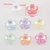 Cuentas espaciadoras de flor cósmica color AB acrílicas transparentes para horquilla de pelo DIY accesorios para el cabello cuentas joyería hecha a mano accesorios de cuentas espaciadoras