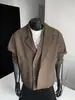 Blazer Design Único Falso Duas Peças para Homens, Estilo Coreano de Inverno, Jaqueta Curta Oversized Estilosa e de Alta Qualidade