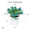 Mini maceta de plástico artificial hecha a medida para escritorio, regalo transfronterizo, hierba de cobre Pu, planta verde, crisantemo silvestre, flor artificial, bonsái de simulación