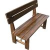 Silla de Madera Maciza al por Mayor Banco de Madera Carbonizada Silla de Parque para Exteriores Madera Anticorrosión Silla de Comedor Balcón Silla de Respaldo Alto Doble Longitud