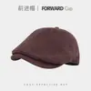 Boné Retro Japonês de Aba Frontal, Boina Bico de Pato Usada ao Contrário para Mulheres, Chapéu Newsboy Simples Versátil para Emagrecer o Rosto, Artista