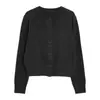 Cárdigan de Lana de Cuello Redondo Estilo Británico para Mujer en Otoño e Invierno Grueso Cálido con Botones Chaqueta Suéter Elegante Delgado Prenda Exterior