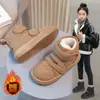 Botas de Nieve para Niño Invierno Nuevo Zapatos Infantiles para Niña con Botas de Algodón Felpa Zapatos de Algodón Engrosados Antideslizantes para Niño Algodón Grande