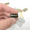 Joyería pequeña accesorios de alta gama diy horquilla rectangular con punta de aceite parche para carcasa de teléfono móvil accesorios de letra de aceite de gota horquilla