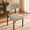 Funda de Silla de Estilo Lino Algodón Cubierta Completa Forma de Herradura 2026 Nueva Funda para Silla de Comedor de Madera Maciza Funda Gruesa para Cojín de Asiento de Taburete para el Hogar