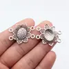 33X26Mm 2,5g Cor Prata Antiga 4 Furos Corrente de Corpo Corrente de Cintura Conector DIY Liga Acessórios de Joias