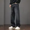 Calça Jeans para Homens de Meia-Idade, Nova Coleção de Outono Estilo Retro Americano Dad, Versátil Casual Solta para Negócios, Calça Reta