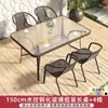 Juego de mesa y sillas de exterior para balcón, jardín pequeño, juego moderno de mesa y sillas de hierro forjado, mesa de centro pequeña para patio exterior