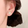 Pendientes de Tachuela Corona Estilo Pistola Mariposa de Varilla Fina de 0.8 mm con Colgantes Roscados de Estrella y Luna, Tachuelas de Cartílago de Zirconia, Accesorios de Oreja de Moda