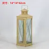Suporte de Vela Retrô Europeu Lanterna à Prova de Vento Arte em Ferro Oca de Chão Mini Lanterna Estilo Casa Americana Ornamento de Iluminação para Caminho de Pátio