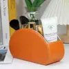 Caja de almacenamiento creativa de cuero para escritorio de oficina, organizador de cosméticos, multiusos, caja de almacenamiento para control remoto LG8130