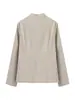 Comercio Exterior Transfronterizo Ropa Femenina 2026 Nuevo Modelo Nuevo Estilo Chino Cuello Alto Vintage Resistente Botón Bolsillo Cuadrado Parche Blazer