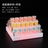 Vasos de cóctel luminosos y multicolores, perfectos para bares, pubs y locales de ocio; un juego de vasos para servir bebidas