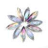 Novo olho de cavalo contas de cristal 10 * 30mm chapeado cor seção de vidro Contas de furo cruzado antigo hairpin acessórios de material