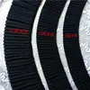 Negro y blanco suave perla gasa pliegues de órgano encaje encaje hecho a mano diy lolita muñeca falda decoración