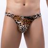 Nova tanga masculina estampa de leopardo, cueca estampada de cobra, tanga de cintura baixa, sexy, peça única, entrega