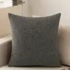 Funda de almohada acolchada simple estilo lino de algodón color liso para oficina, sala de estar, cojín de respaldo de sofá, tamaño grande, almohada de respaldo de cama