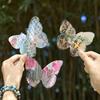 Postal de espuma matutina, serie de mariposas flotantes, postal extraterrestre, tarjeta con mensaje de regalo con texto de bendición en estilo chino