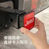 Tapa de Extremo de Tubo Cuadrado de 2 Pulgadas para Coche Cubierta de Puerto Cuadrado para Remolque Todoterreno Cubierta de Goma para Remolque Decoración de Coche Travesaño