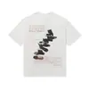 Serie de camisetas casuales de algodón puro de manga corta, unisex, de marca moderna, con tres etiquetas completas, patrón digital transfronterizo Margiela, cuello redondo