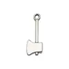 Herramientas y Accesorios de Imitación Plata Antigua DIY Aleación Martillo Sierra Hacha Motosierra Colgante Llavero Adorno Colgante de Plata Antigua