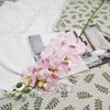 Simulação de 9 Fita 3D Phalaenopsis Casamento Casamento Auditório Teto Estrada Alta Mesa de Liderança Flor de Mesa Flor Decorativa Adereços de Fotografia
