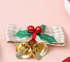 Colgante de Mini Lazo Navideño Decoración de Árbol de Navidad Accesorios para Cajas de Regalo Campana de Navidad DIY Decoración Colgante Arreglo