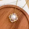 Moda Transfronteiriça Anel Retrô Colar de Pérolas Acessórios Simples Elegante Alto Padrão Requintado Cobre Micro-Incustado Zircônia Acessórios