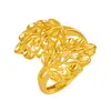 Anel banhado a ouro do Vietnã simulação Anel cauda de fênix dourada aberto feminino ajustável moda personalizado anel de flor