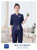 Venta al por mayor en stock traje de overol para salón de belleza para mujer primavera y verano de alta gama belleza médica SPA salón de salud uniformes de técnico de pedicura