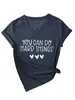 Você Pode Fazer Loja Independente Difícil da Lista de Desejos da Amazon Camiseta Feminina Confortável e Versátil com Decote V e Manga Curta